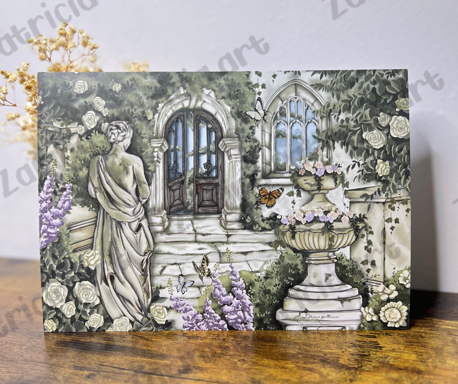 "The Garden Statue" Art Print-