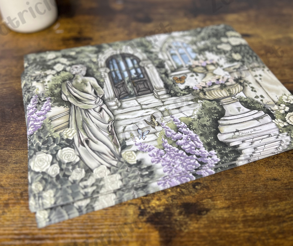 "The Garden Statue" Art Print-