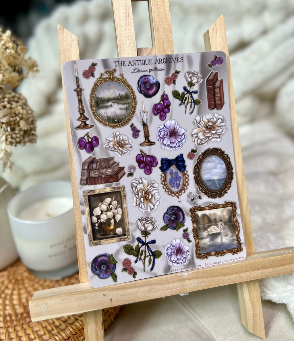 "the Antique Archives" Glossy Vinyl Sticker Sheet