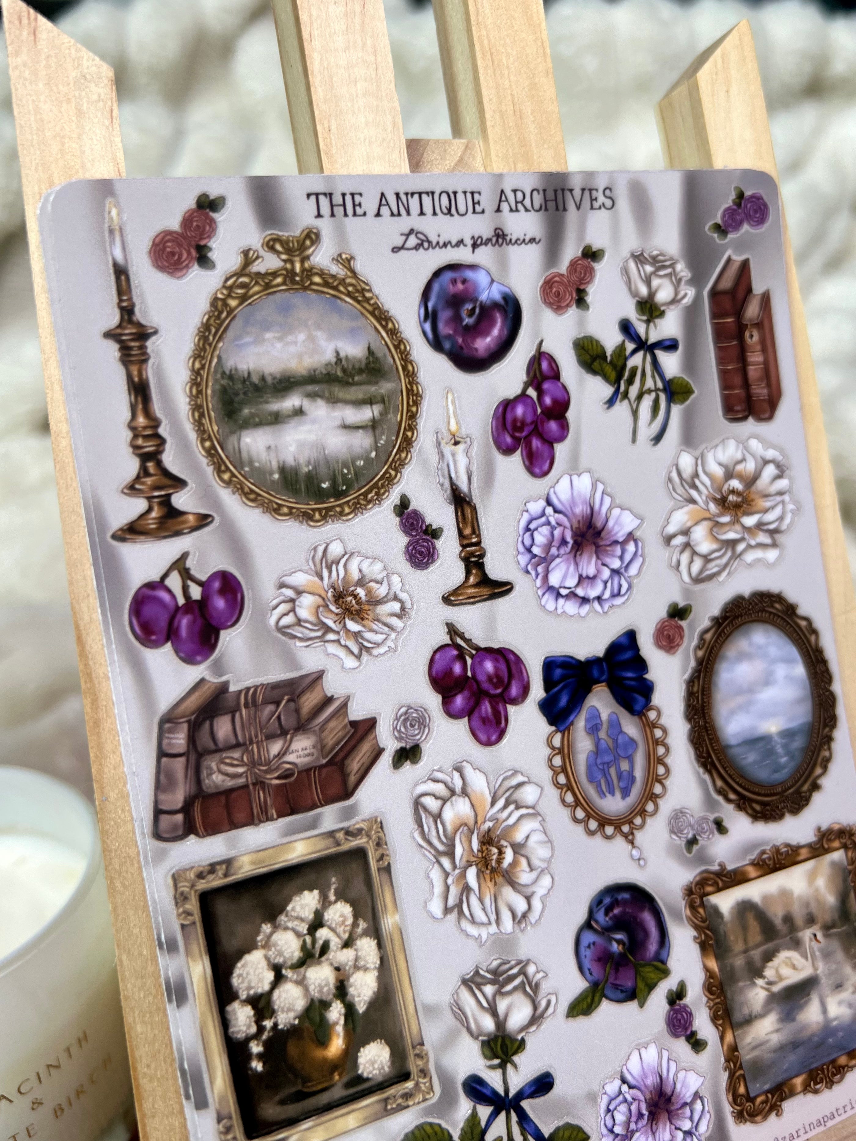 "the Antique Archives" Glossy Vinyl Sticker Sheet