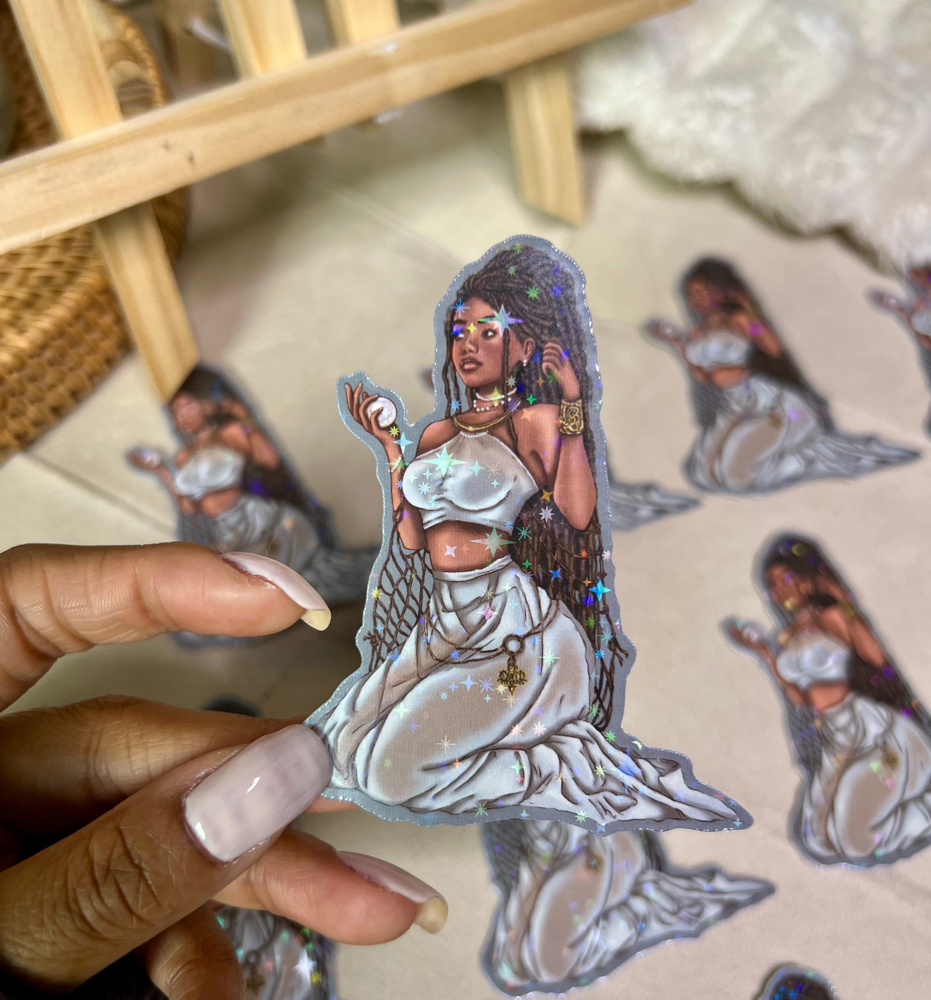 "Pearl Dreams" Holographic Vinyl Die Cut Sticker
