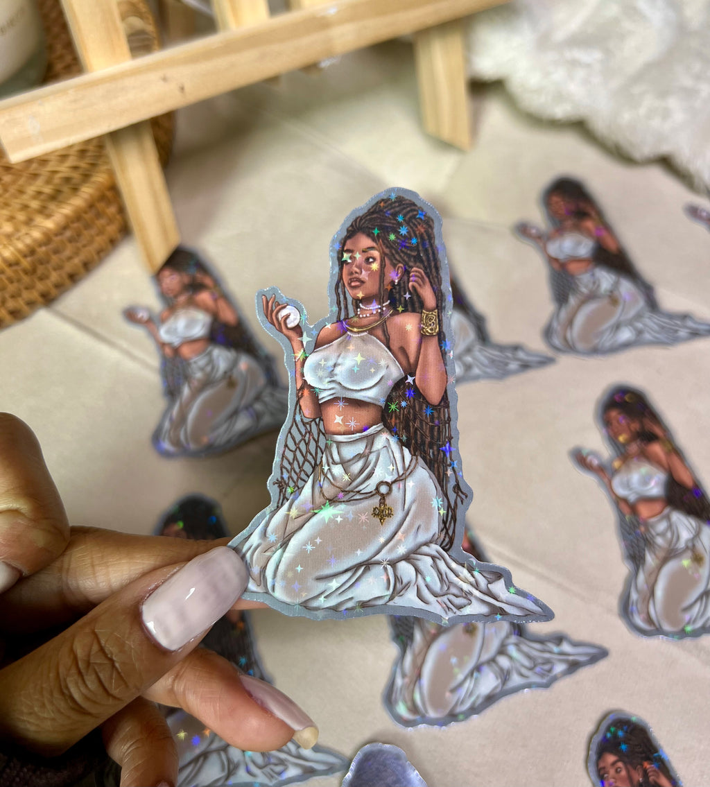 "Pearl Dreams" Holographic Vinyl Die Cut Sticker