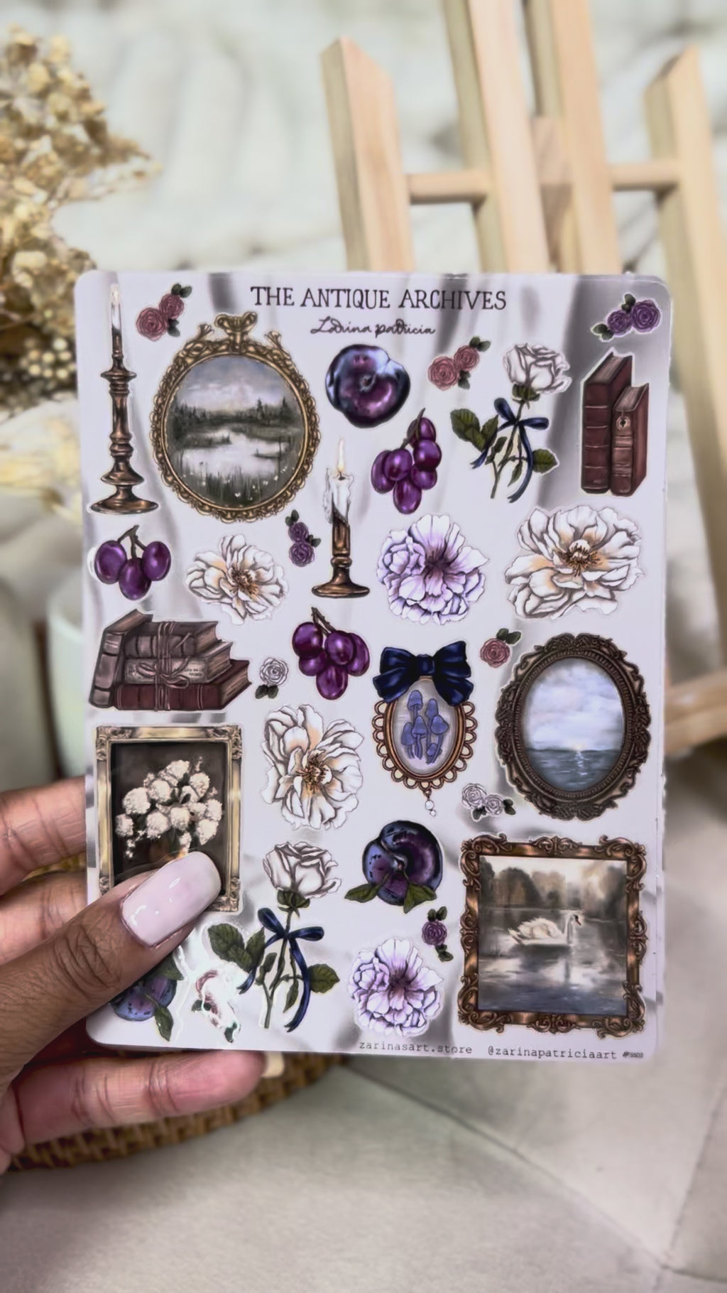 "the Antique Archives" Glossy Vinyl Sticker Sheet