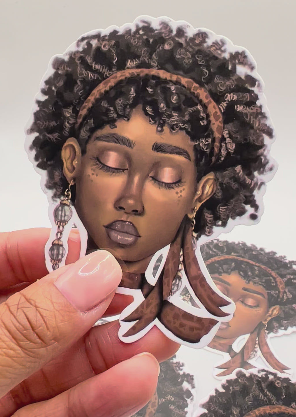 80's Girl Vinyl  Die Cut  Sticker