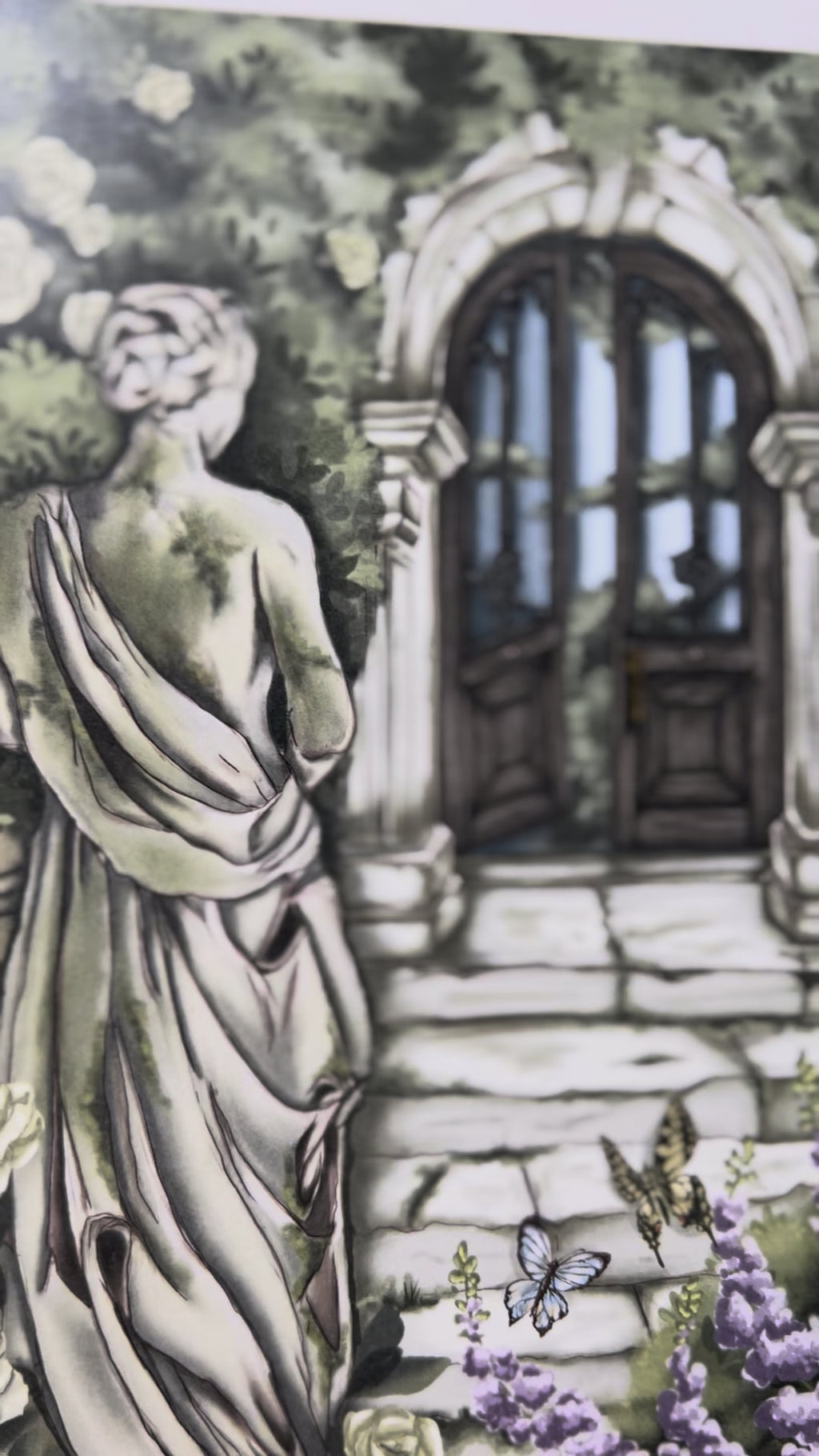 "The Garden Statue" Art Print-