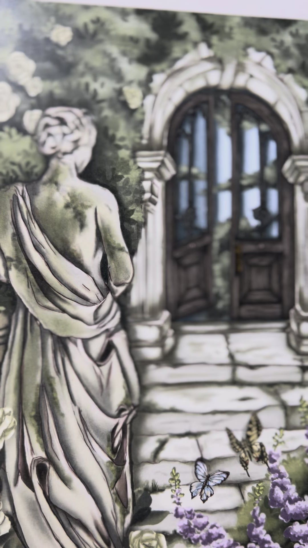 "The Garden Statue" Art Print-