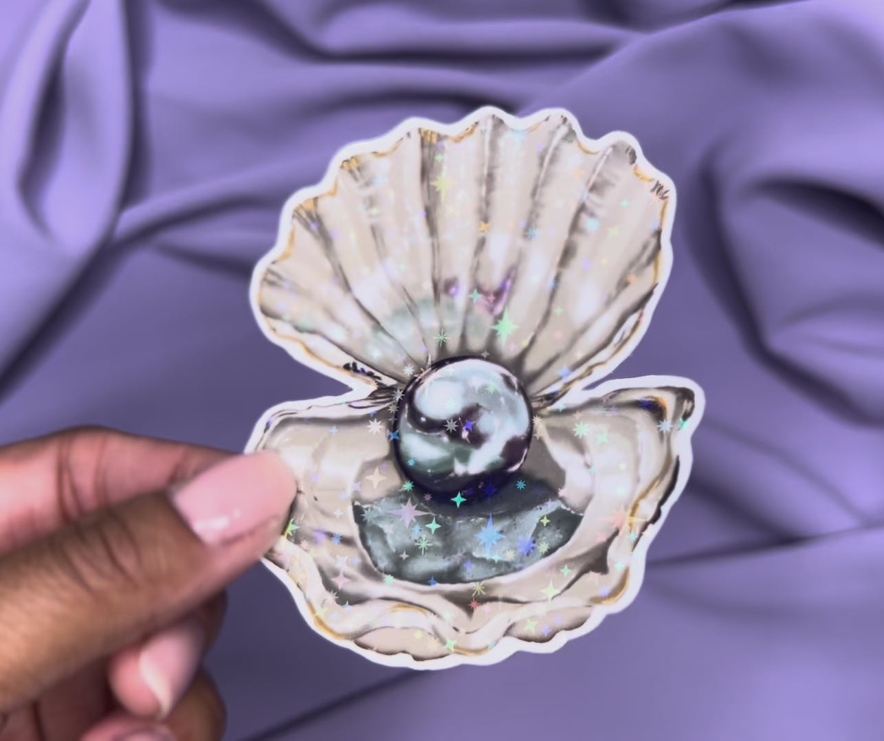 "Queen Of Gems" Starry Holographic Vinyl Sticker