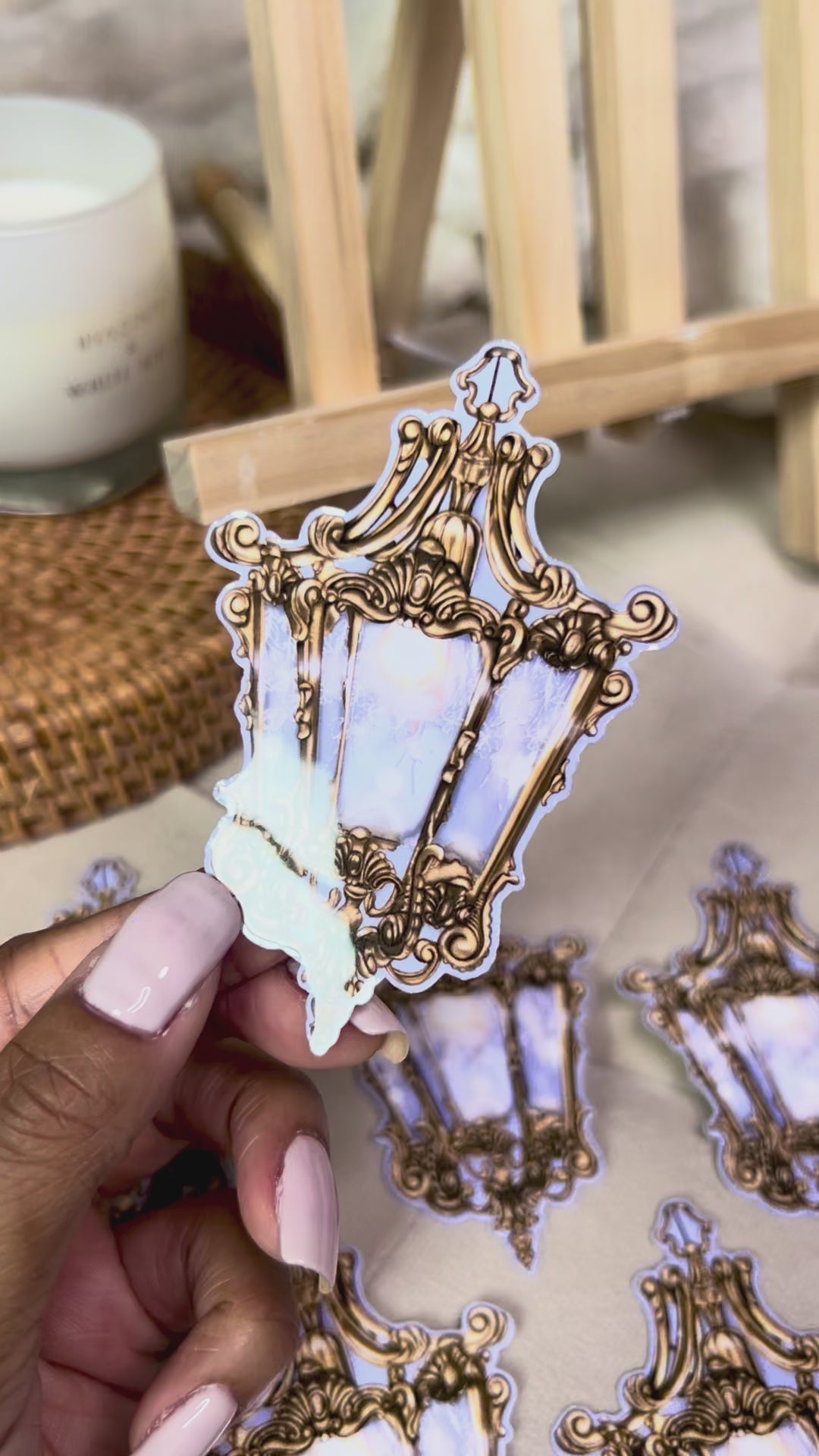 "A Graceful Glow" Glossy Vinyl Die Cut Sticker